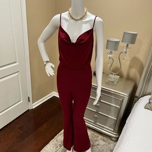 Jumpsuit Romper Color Burgundy - Size Small